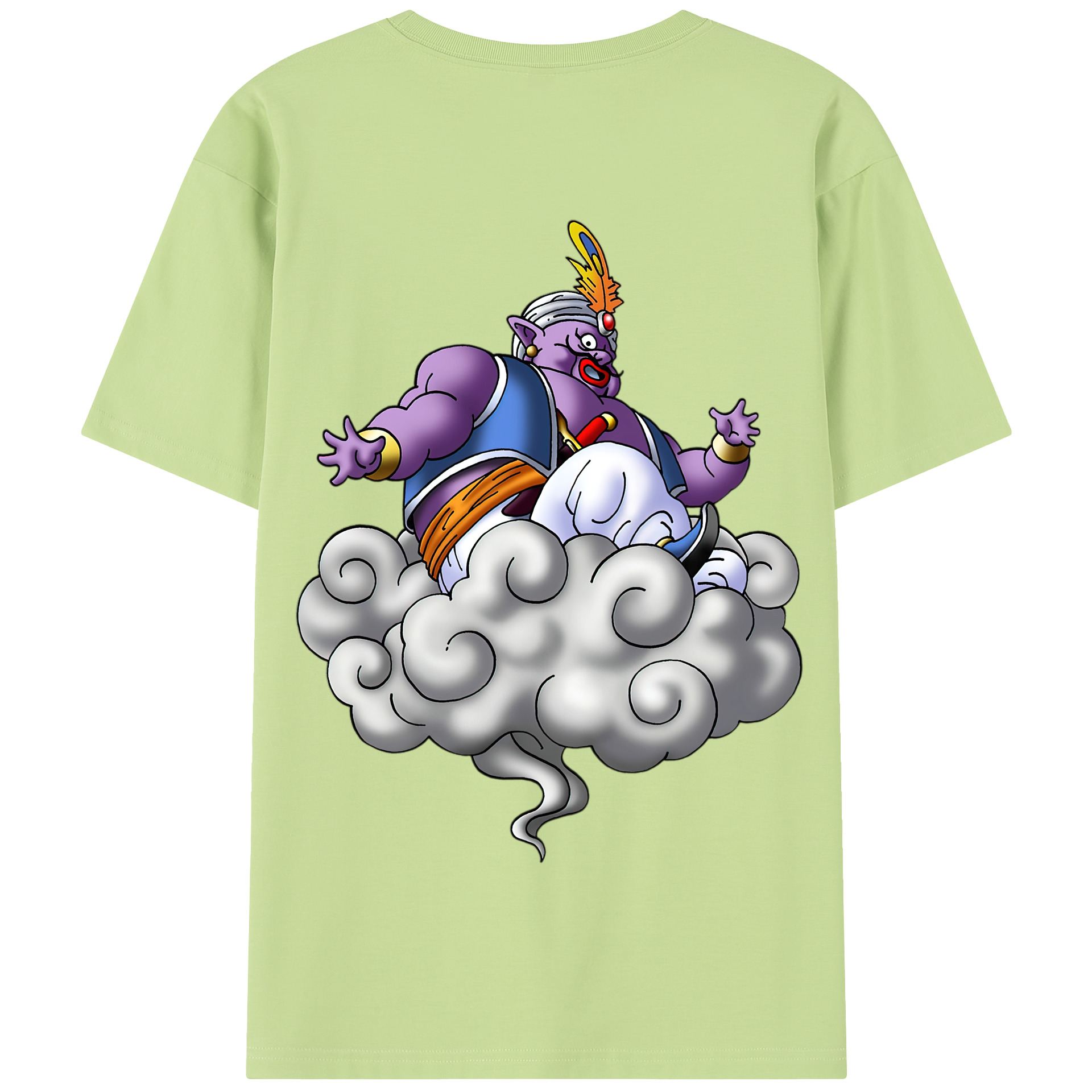 （画像用） ドラゴンクエスト Doragon Kuesuto Dragon Quest 綿100％半袖Tシャツ（背面プリント）